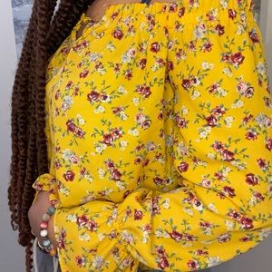 Yellow Floral Blouse